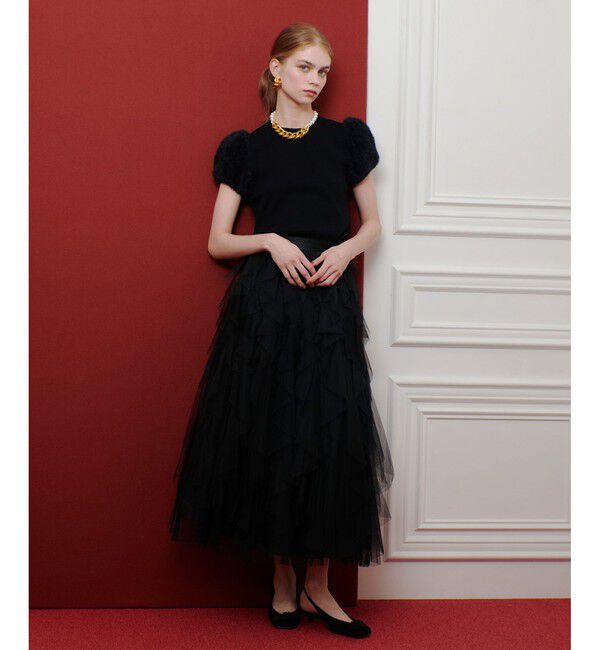 LOULOU WILLOUGHBY「WEB限定【LOULOU WILLOUGHBY】フェザースリーブプルオーバー」|ニット・セーター|