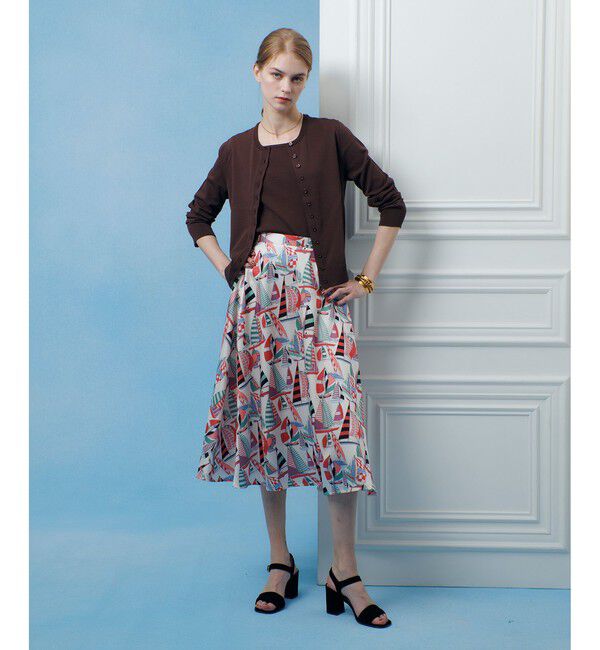 LOULOU WILLOUGHBY「WEB・博多阪急限定【LOULOU WILLOUGHBY】RATTI マリーナプリントフレアスカート」|スカート|