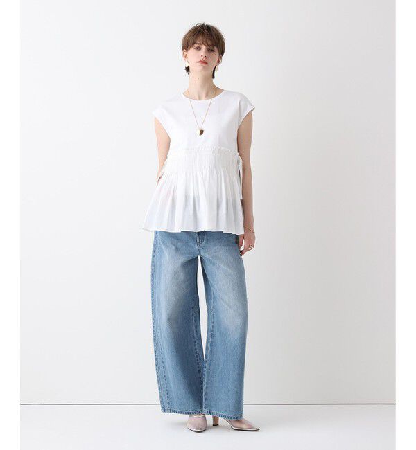 allureville「刺繍プリーツペプラムプルオーバー」|Tシャツ・カットソー|