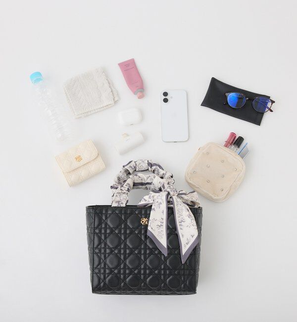  「スカーフハンドルキルティングトート」|ショルダー・メッセンジャー|