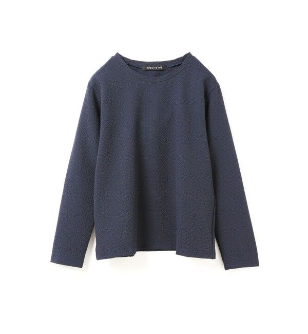 mizuiro ind「mizuiro ind ジャカードクルーネックプルオーバー」|Tシャツ・カットソー|ネイビー