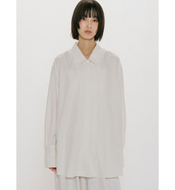 MIDIUMISOLID「MIDIUMISOLID for Ladies リラックスロングカフスシャツ」|シャツ・ブラウス|