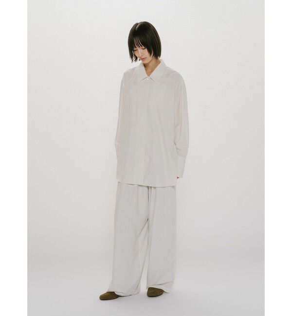 MIDIUMISOLID「MIDIUMISOLID for Ladies リラックスロングカフスシャツ」|シャツ・ブラウス|