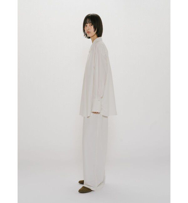 MIDIUMISOLID「MIDIUMISOLID for Ladies リラックスロングカフスシャツ」|シャツ・ブラウス|