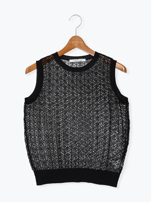 Lugnoncure「レース編みノースリーブニット」|ニット・セーター|