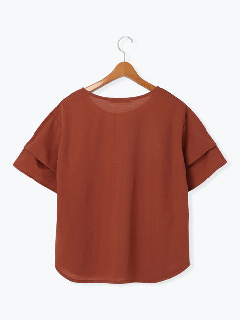 Lugnoncure「プレーティング袖タックTシャツ」|Tシャツ・カットソー|