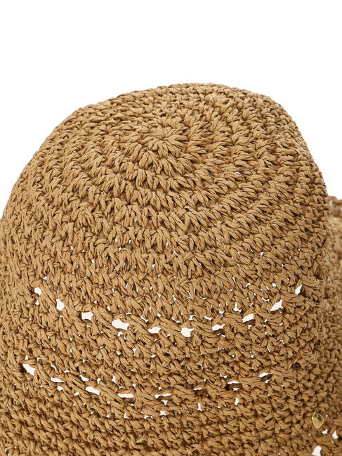 Samansa Mos2 blue「編み柄ぺーパーハット」|その他|