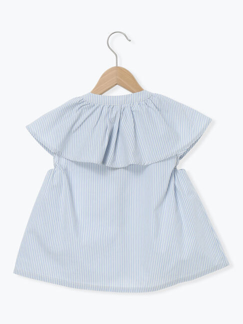 Samansa Mos2 Lagom「☆ストライプ柄ビッグカラーブラウス(セットアップ可)」|シャツ・ブラウス|