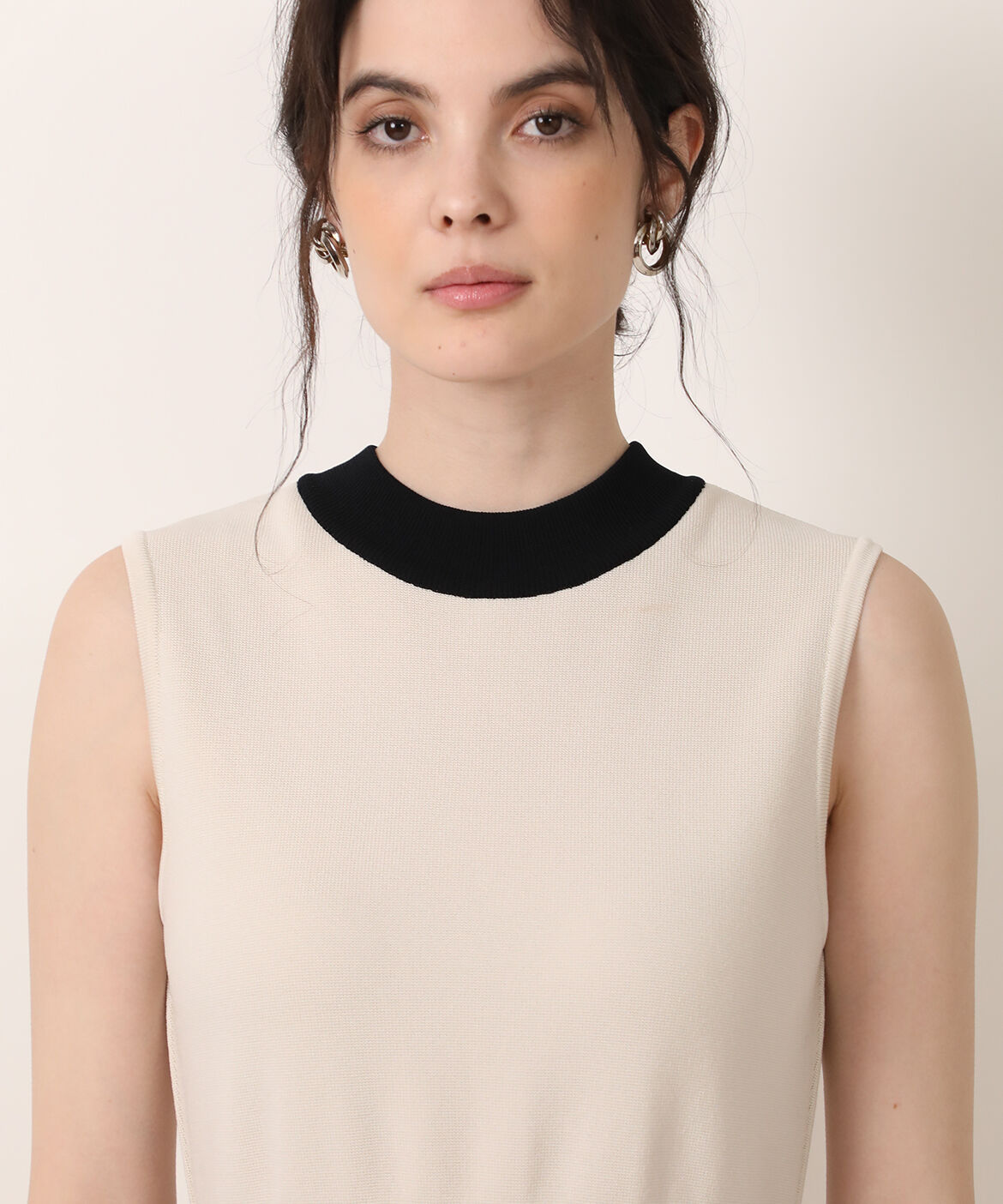 Maglie le cassetto「《M Maglie le cassetto》バイカラーニットワンピース」|ワンピース|