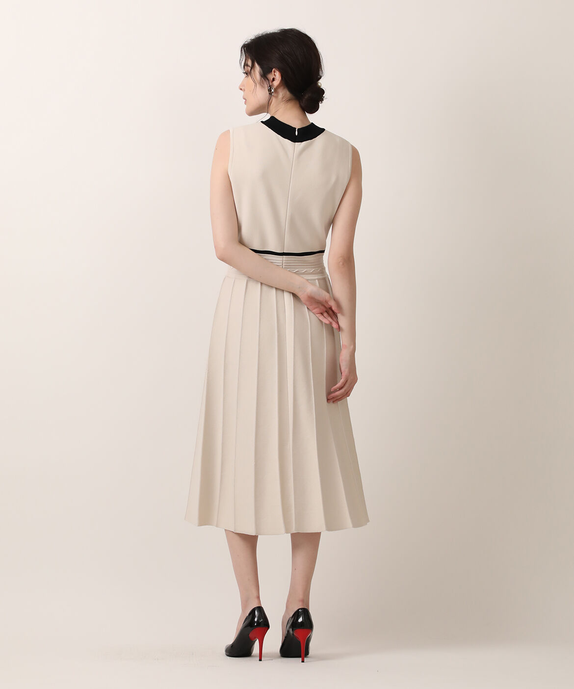 Maglie le cassetto「《M Maglie le cassetto》バイカラーニットワンピース」|ワンピース|