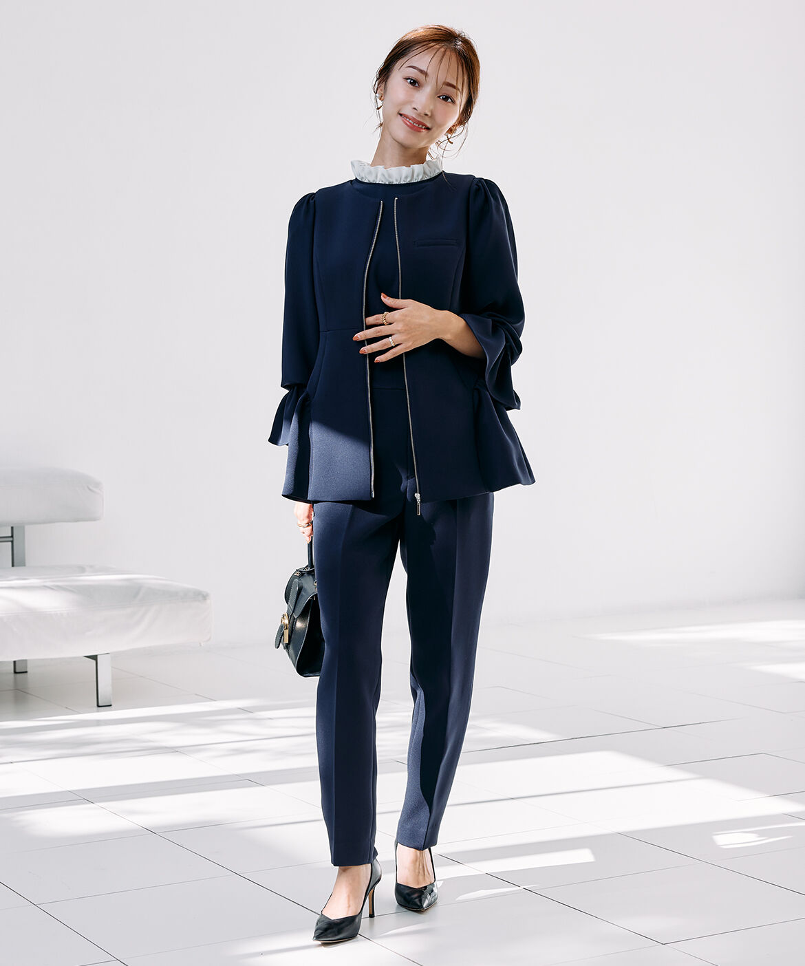 Maglie le cassetto「《M Maglie le cassetto&times;吉田理紗》今っぽ上品ジレ」|ダウンベスト・ベスト|