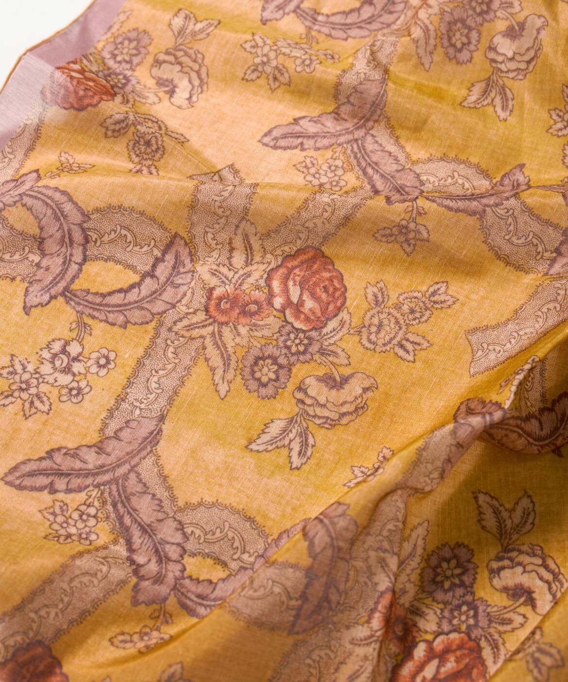 INED「《FAVORITE》Large Light Yellow スカーフ《Tapis Noir》」|バンダナ・スカーフ|