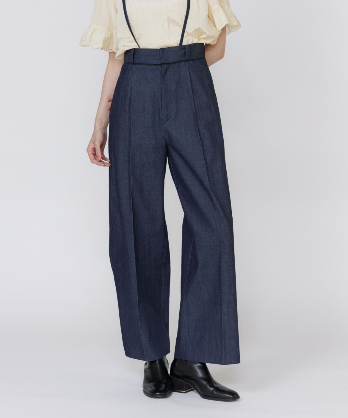 Maglie le cassetto「《美人百花9月号掲載》《ﾌﾗﾝﾄﾞﾙ45周年限定ｺﾚｸｼｮﾝ》ｻｽﾍﾟ 」|デニム|インディゴ9