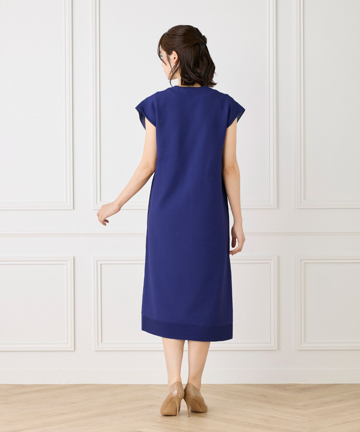 ef-de Black「シアーアーガイル サックワンピース」|ワンピース|