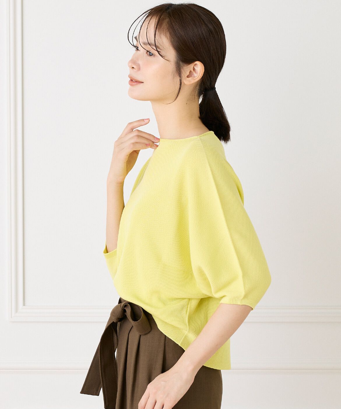 INED「《大きいサイズ》ドルマンスリーブニット《Cuoo》」|ニット・セーター|