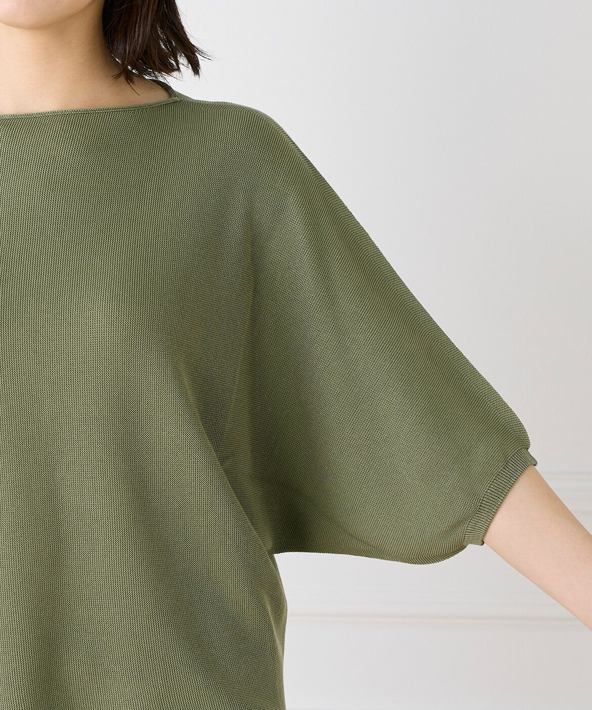 INED「《大きいサイズ》ドルマンスリーブニット《Cuoo》」|ニット・セーター|