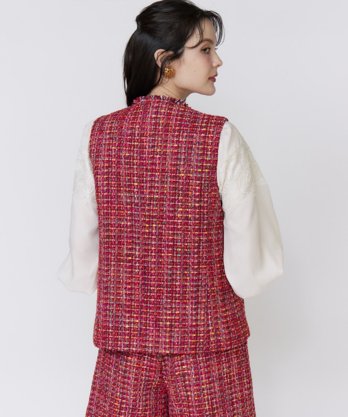 Maglie le cassetto「《M Maglie le cassetto》カンポーレツイードジレ」|ダウンベスト・ベスト|