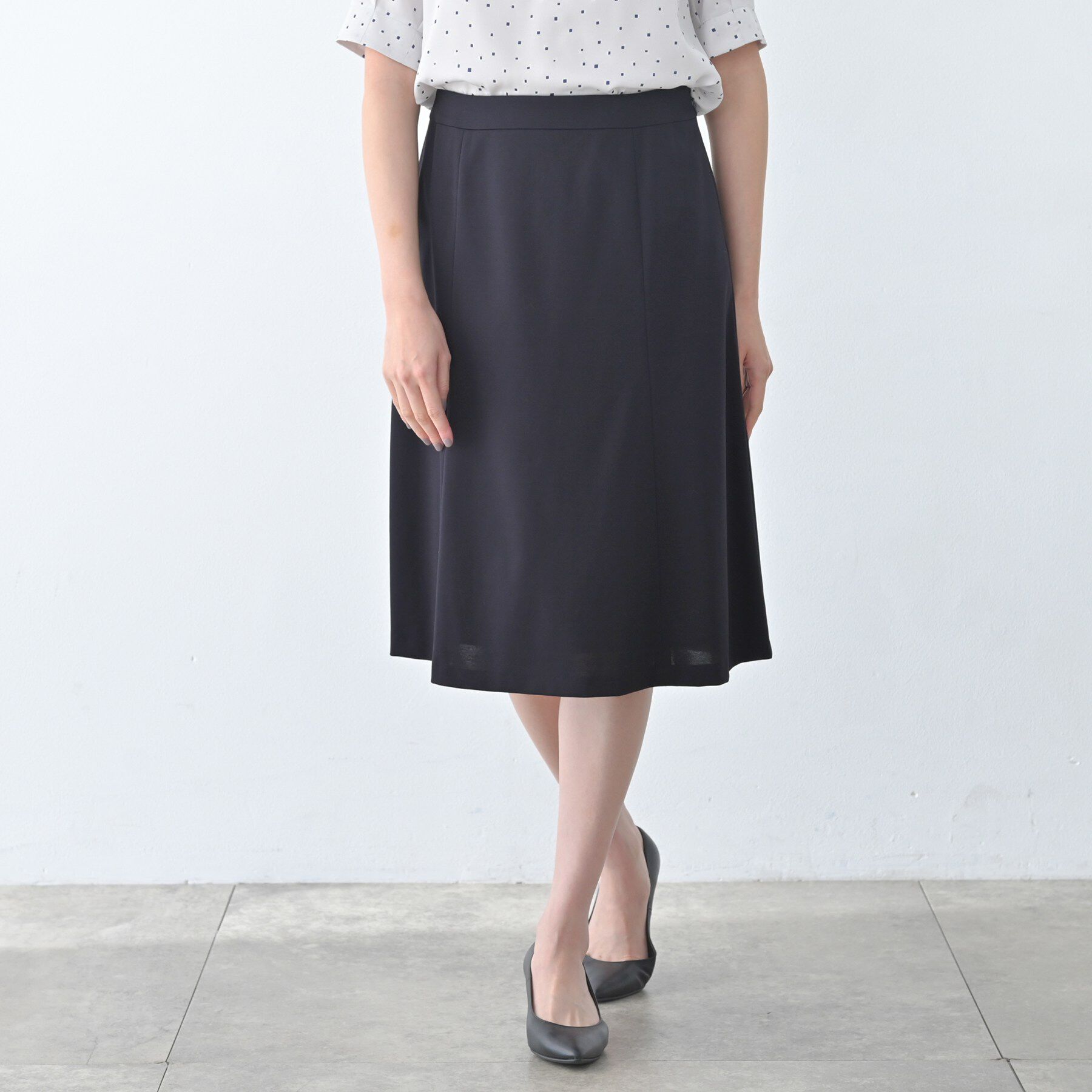 UNTITLED「ジャージマーメイドスカート」|スカート|ネイビー(094)