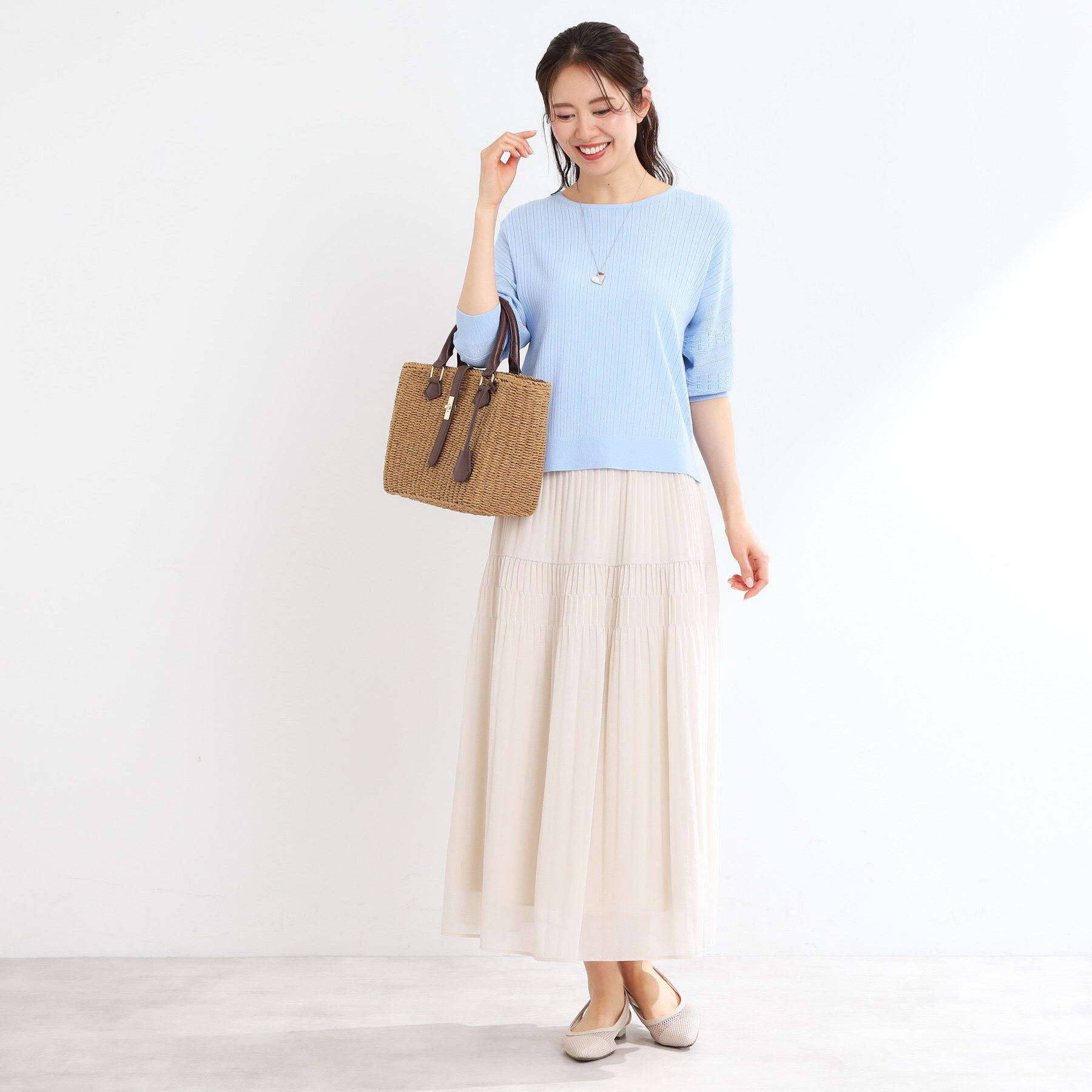 Reflect「【WEB先行カラーあり】オフボディプルオーバーニット」|ニット・セーター|