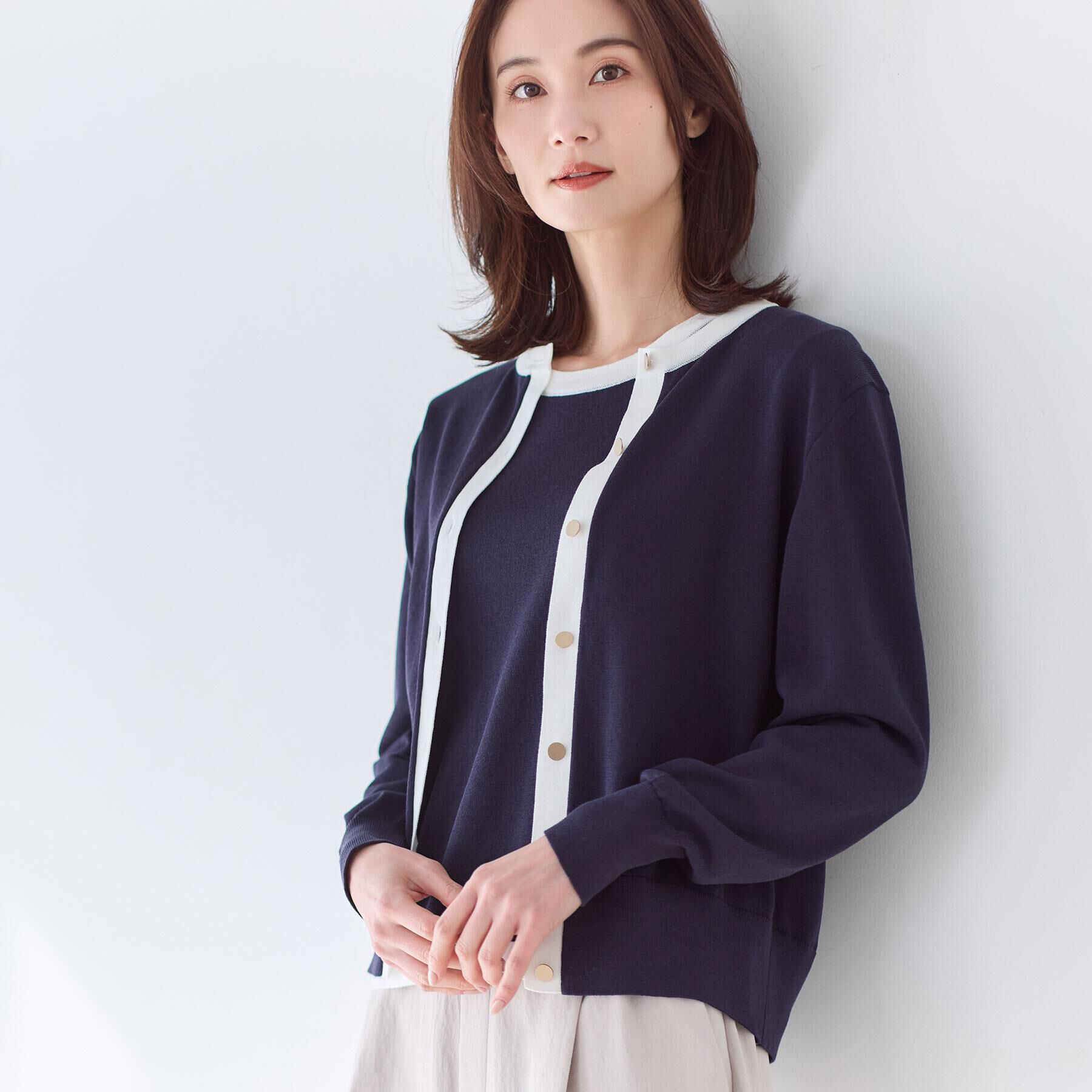 Reflect「【アンサンブル可】バイカラーニット」|ニット・セーター|