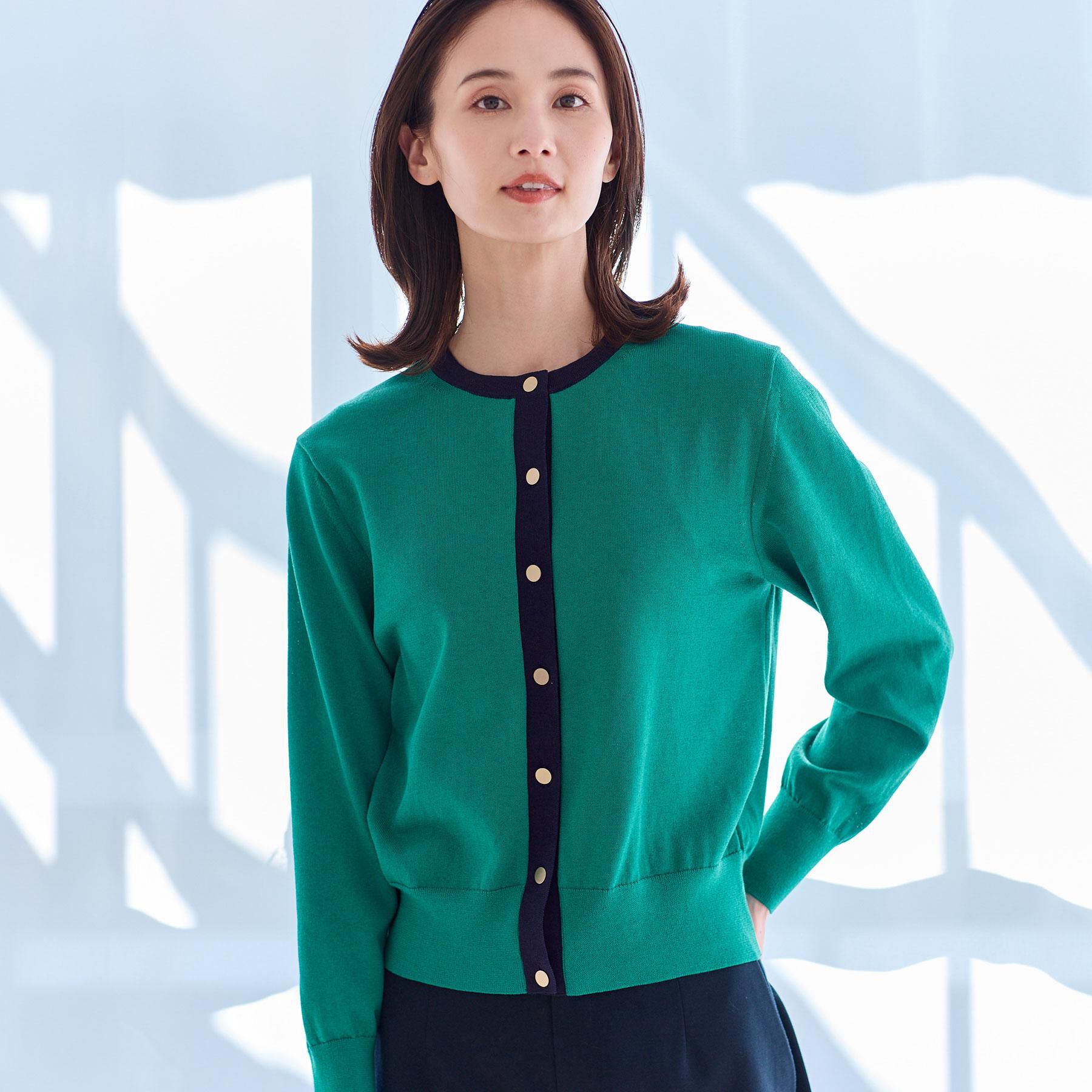 Reflect「【アンサンブル可】バイカラーカーディガン」|カーディガン|