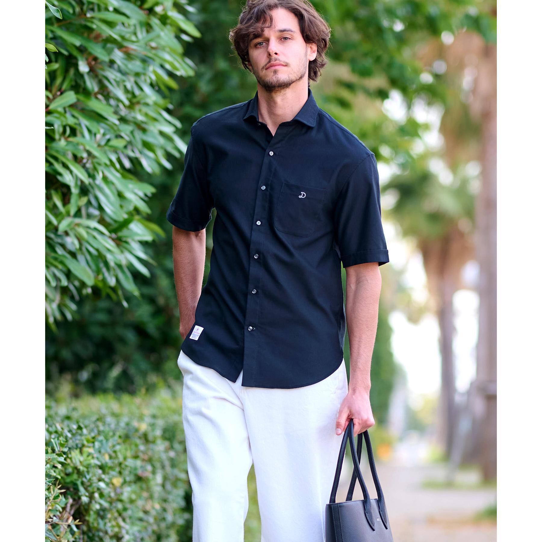 DRESSTERIOR「メッシュエアー ハーフスリーブシャツ」|シャツ・ブラウス|