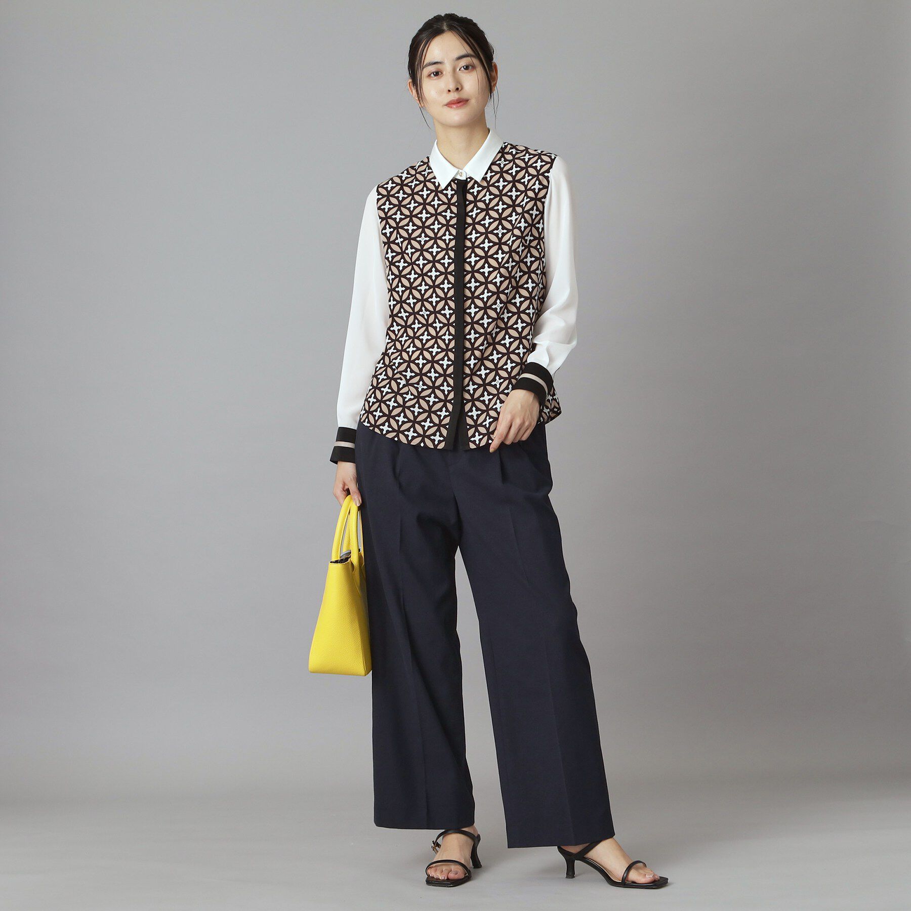 DRESSTERIOR「オーバーラップサークルコンビシャツ」|シャツ・ブラウス|