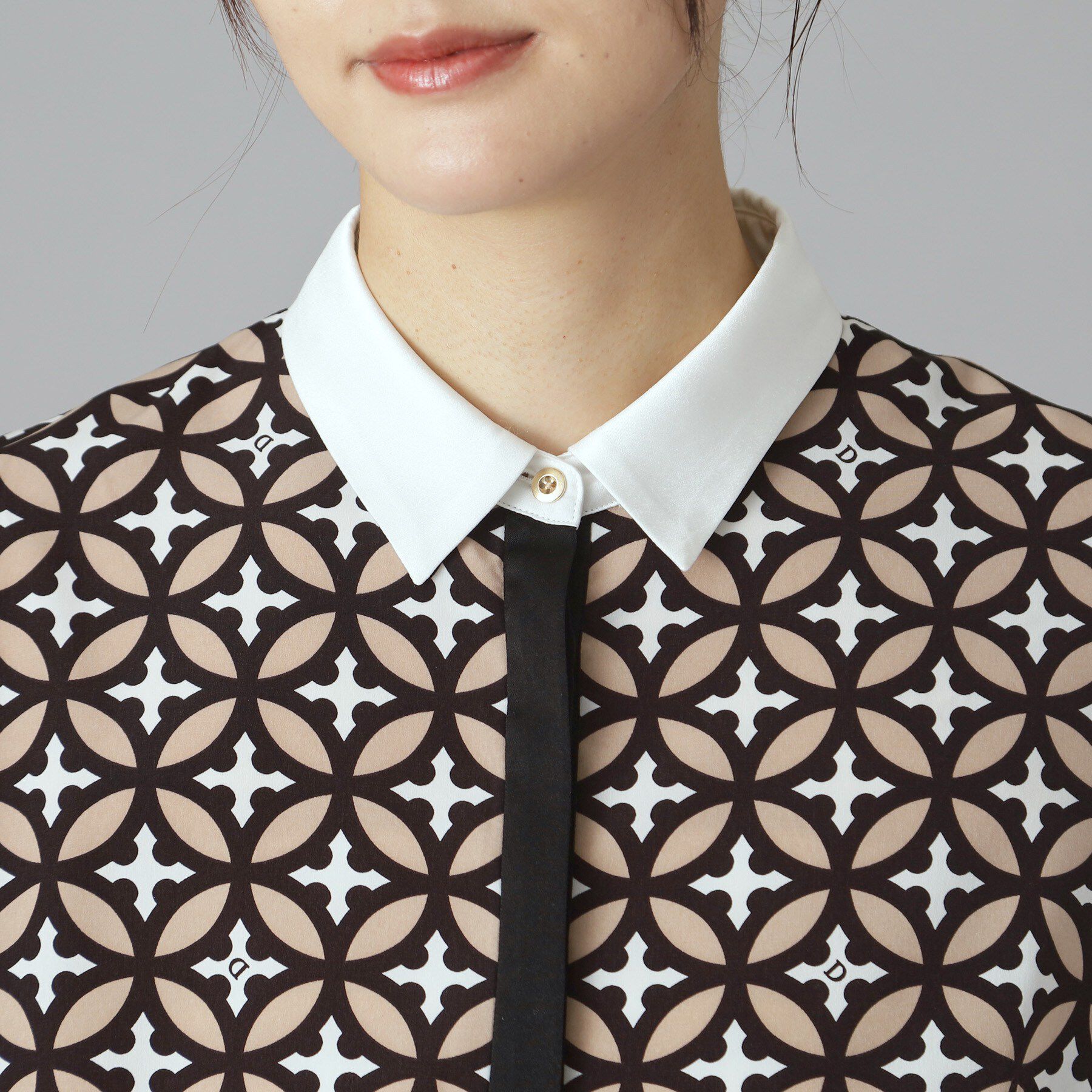 DRESSTERIOR「オーバーラップサークルコンビシャツ」|シャツ・ブラウス|