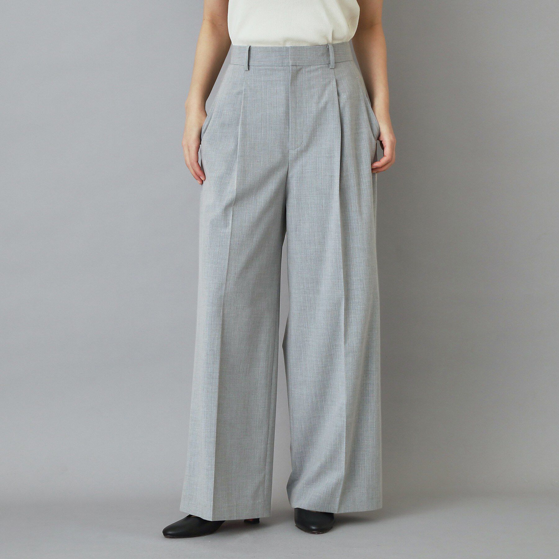 DRESSTERIOR「【セットアップ可】ストライプ2WAYストレッチサイドラインワイドパンツ」|その他|