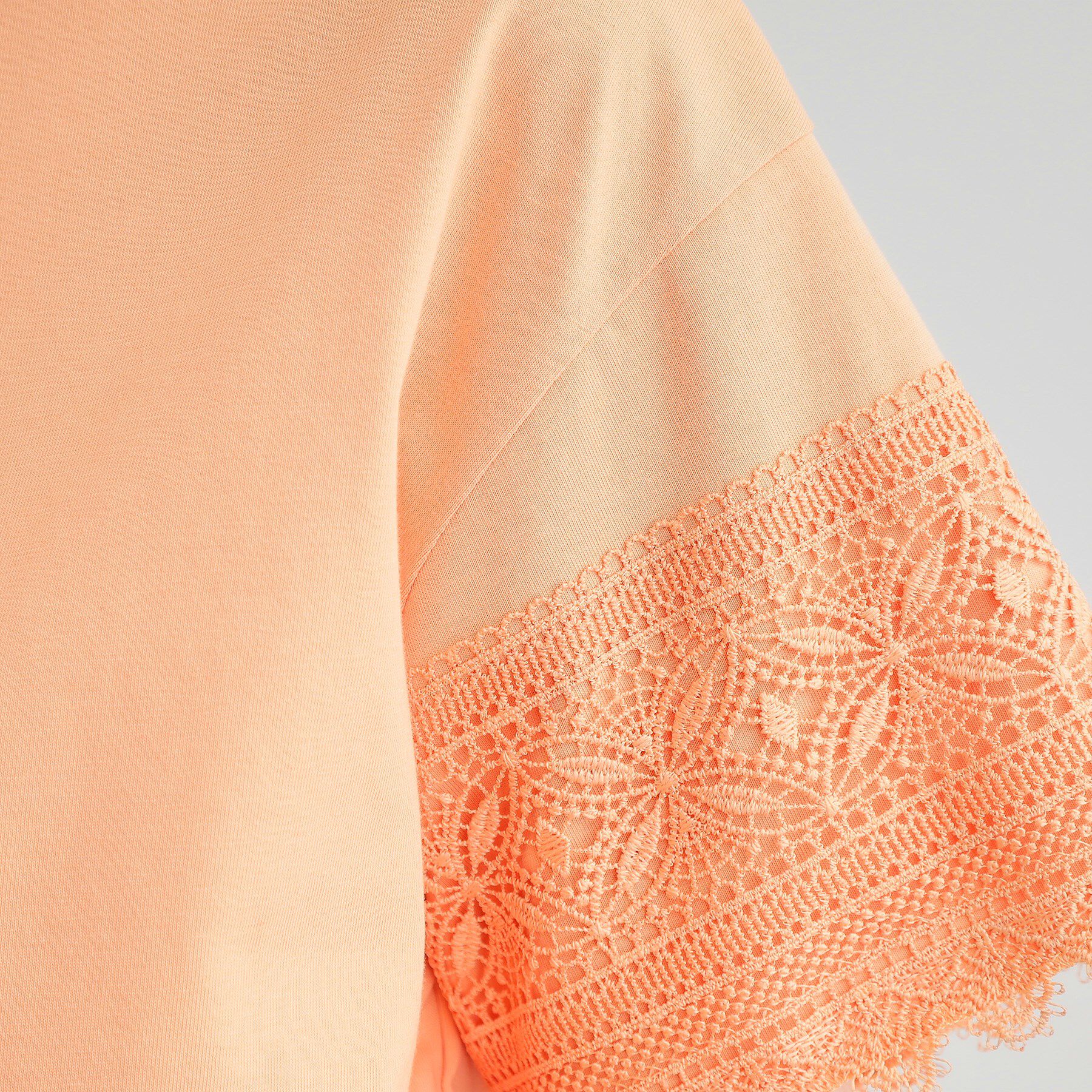 grove「【洗える/二の腕カバー】上品なレースで叶える、きちんと見えの夏Tシャツ」|Tシャツ・カットソー|