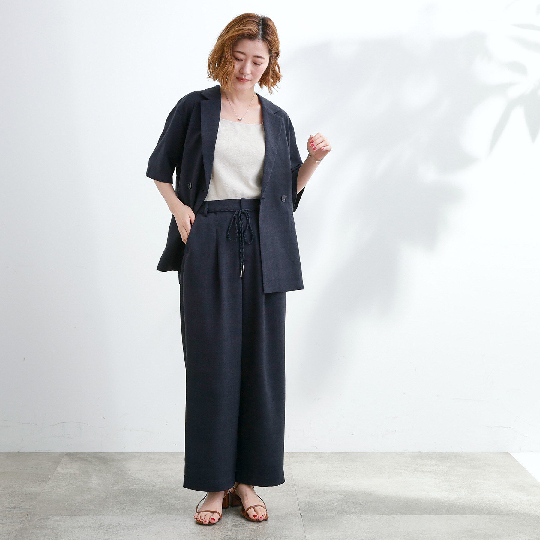 grove「ロープベルトで差がつく 洗練リラックスパンツ」|その他|