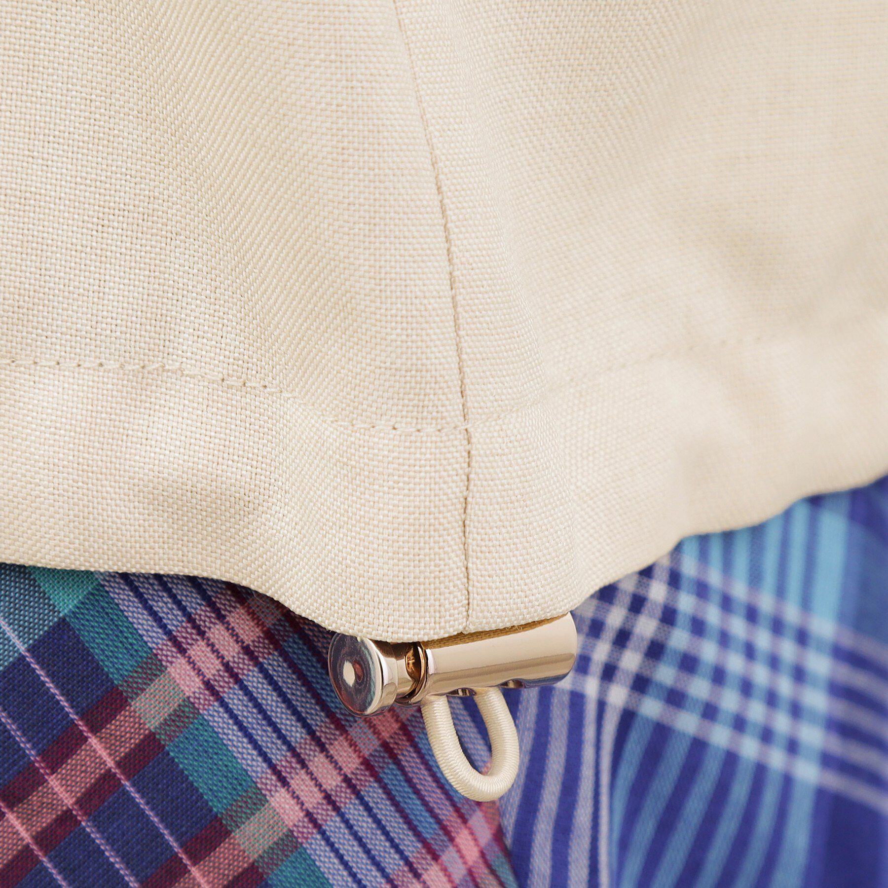 grove「【貴島明日香さん着用・洗える】麻調ノーカラーブルゾン」|ブルゾン・スタジャン|