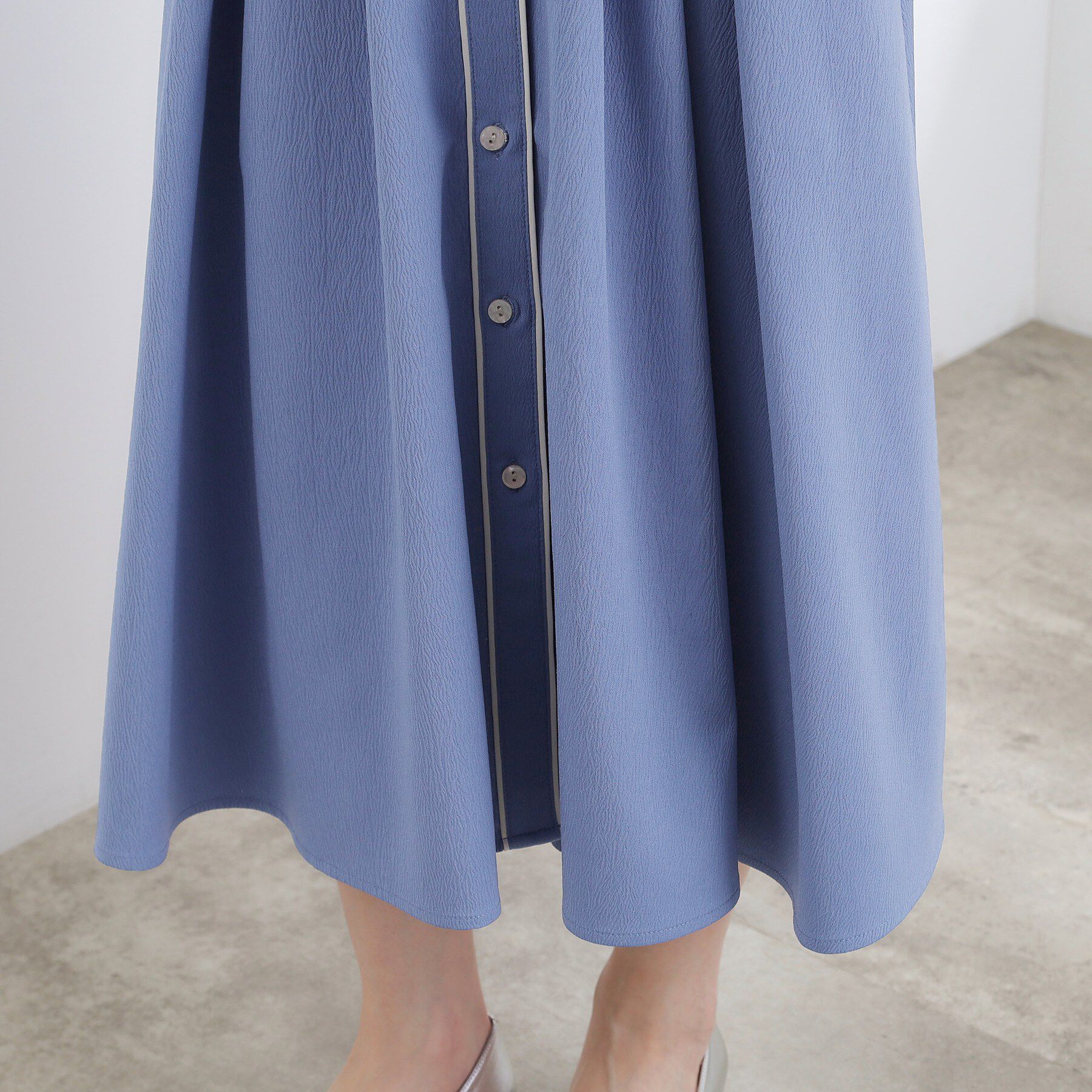 grove「【貴島明日香さん着用・美シルエット】ウエストタック配色ワンピース」|ワンピース|