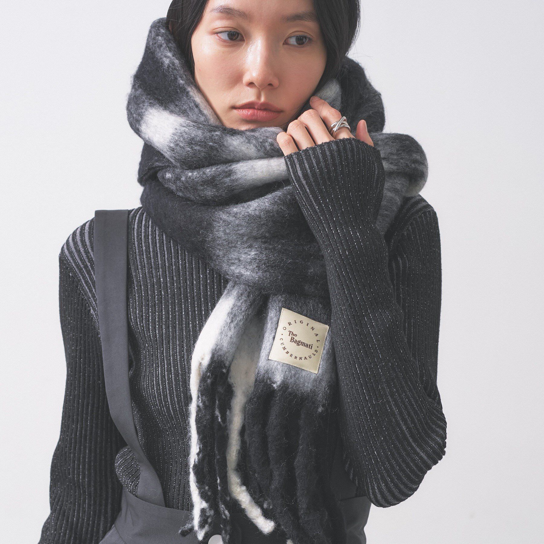 GALLEST「【The Bagmati】チェックマフラー」|ストール|ブラック(219)