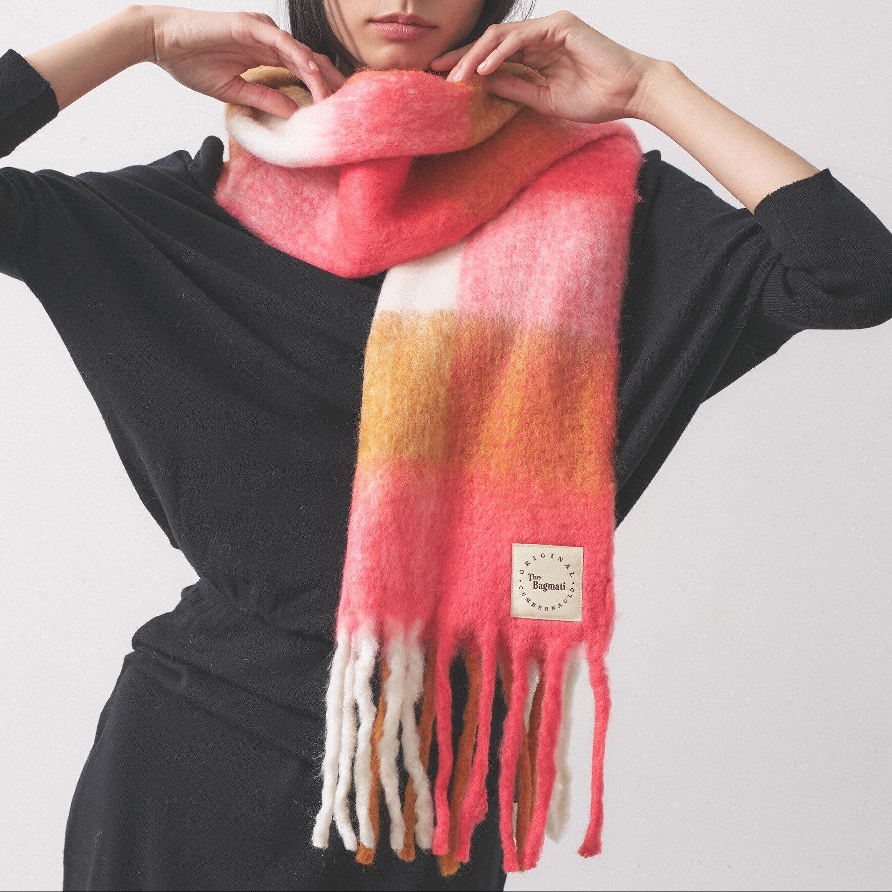 GALLEST「【The Bagmati】チェックマフラー」|ストール|ピンク(272)