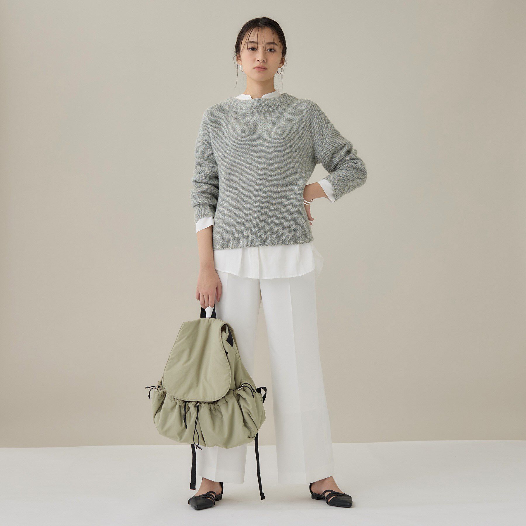 INDIVI「【超軽量／大人カジュアル】収納力◎！ギャザーフォルムリュック」|リュック|