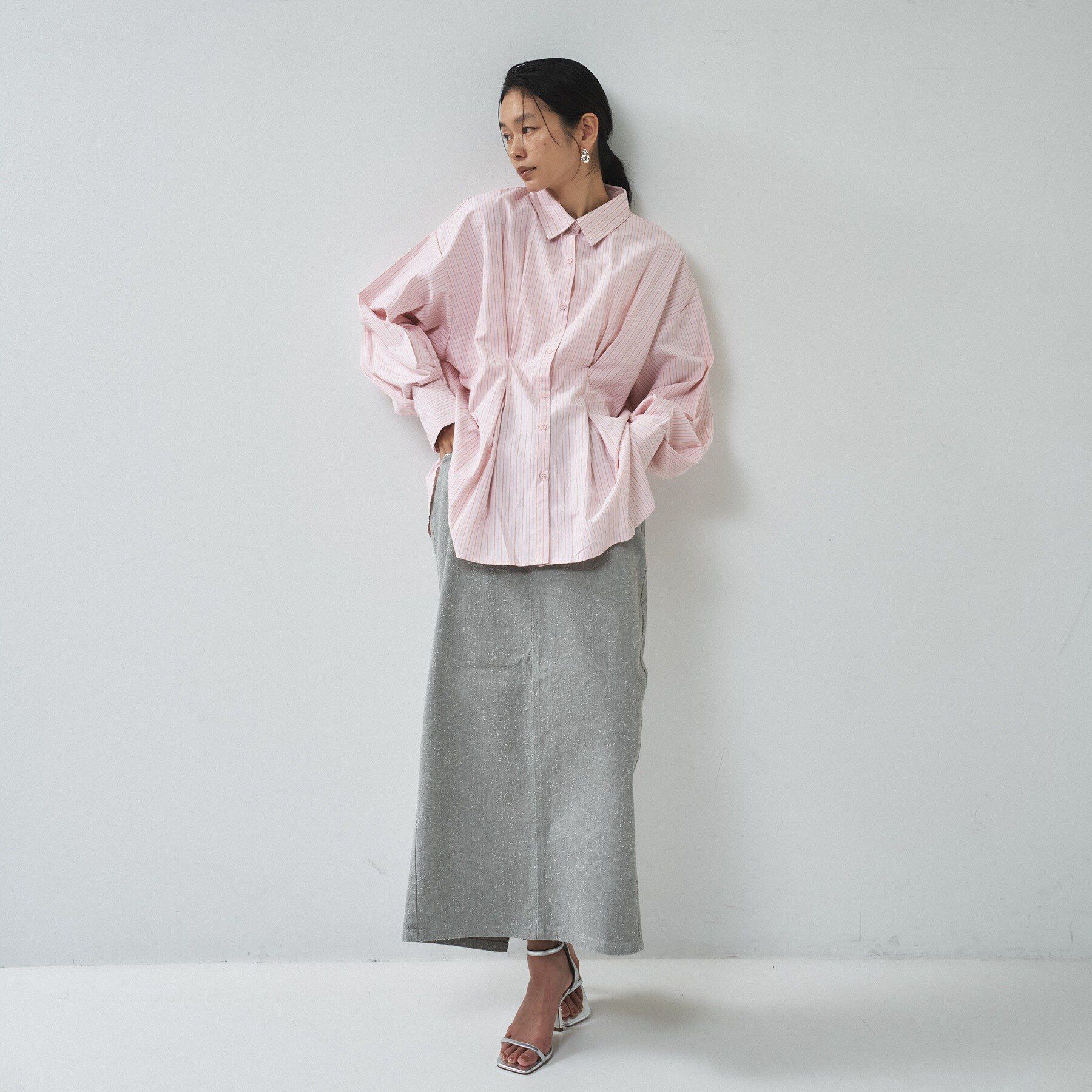 GALLEST「【一部店舗限定】ストライプタックシャツ」|シャツ・ブラウス|