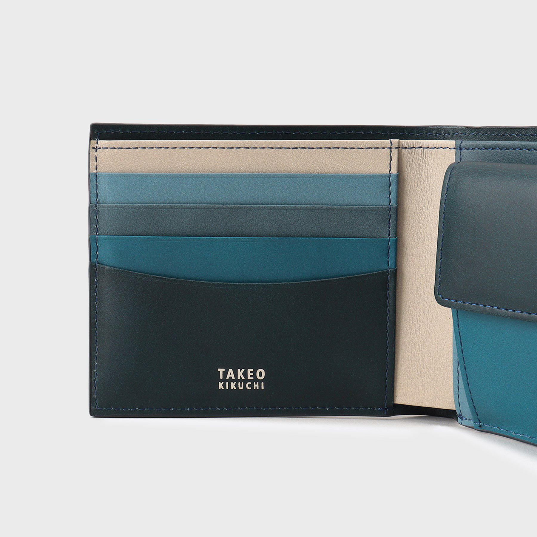 TAKEO KIKUCHI「アンティーク調レザー 2つ折り財布」|財布|