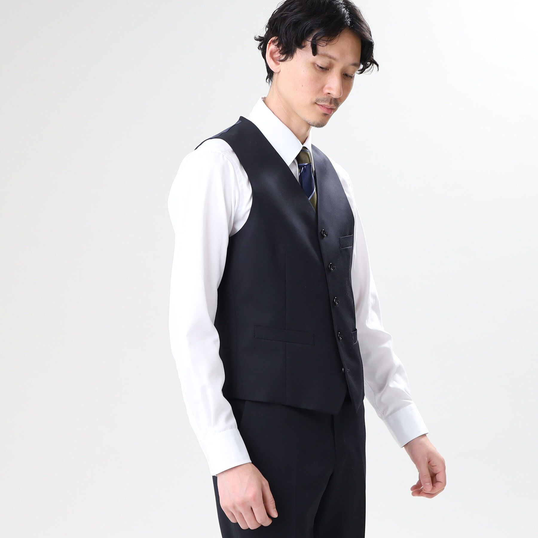 TAKEO KIKUCHI「【冠婚葬祭/3ピース対応】サージ ベスト」|スーツ|