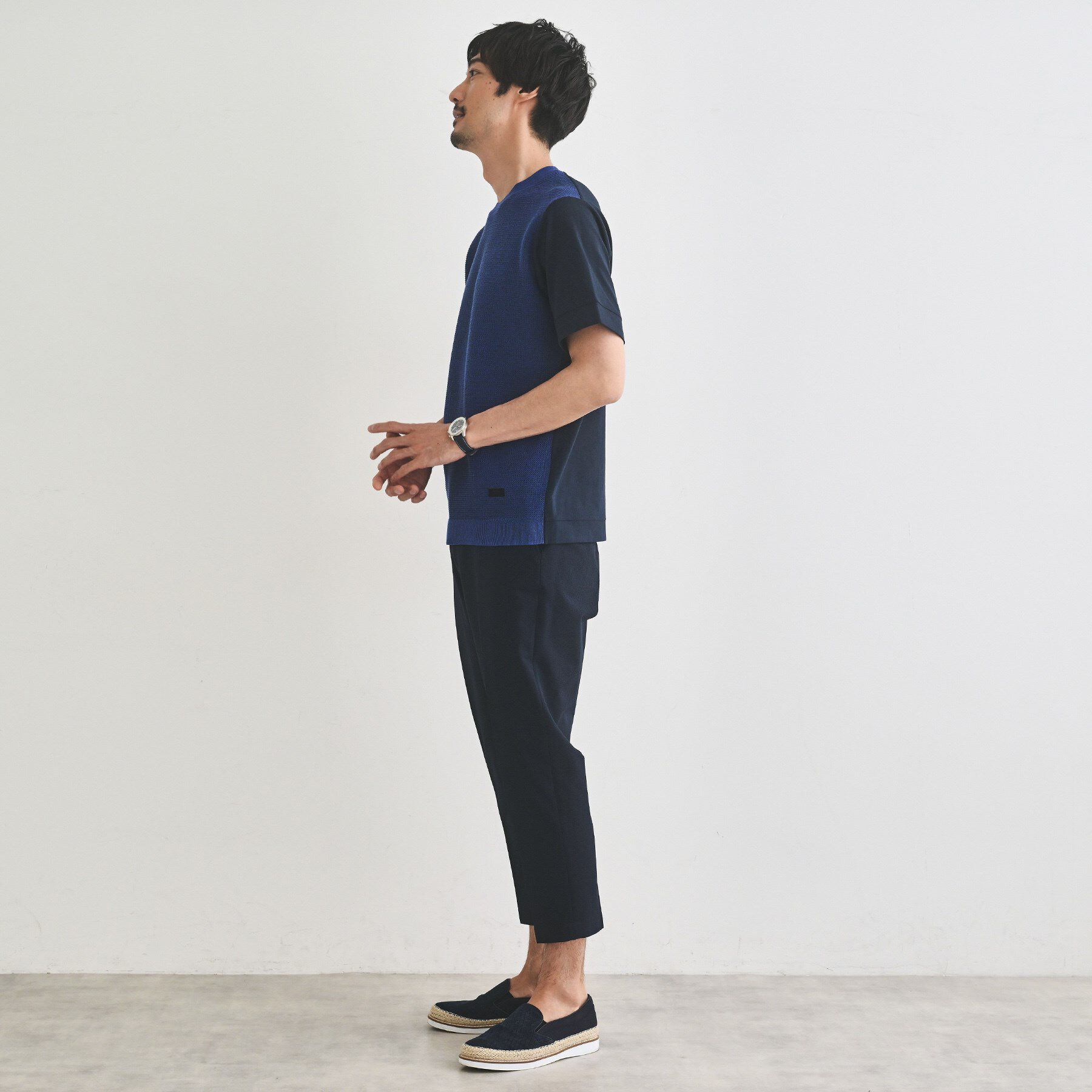 TAKEO KIKUCHI「サッカーストライプ サイドゴアウエスト 8分丈 パンツ」|その他|