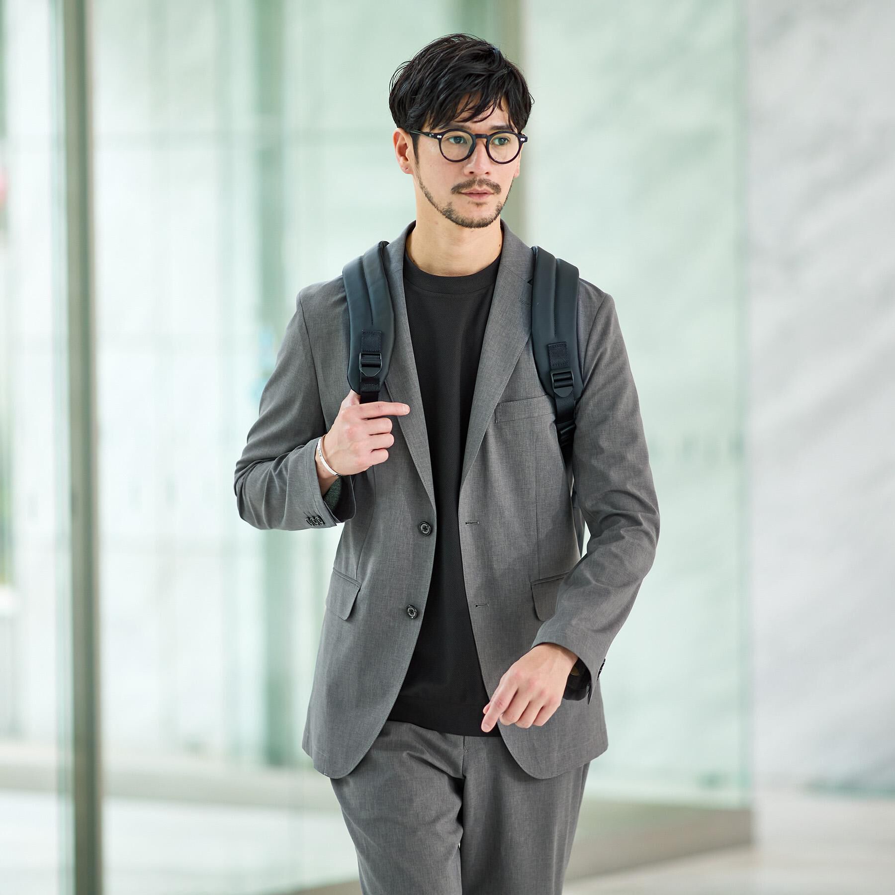 TAKEO KIKUCHI「【LIMITED】吸水速乾セットアップ／背抜きジャケット＆イージーパンツ」|スーツ|