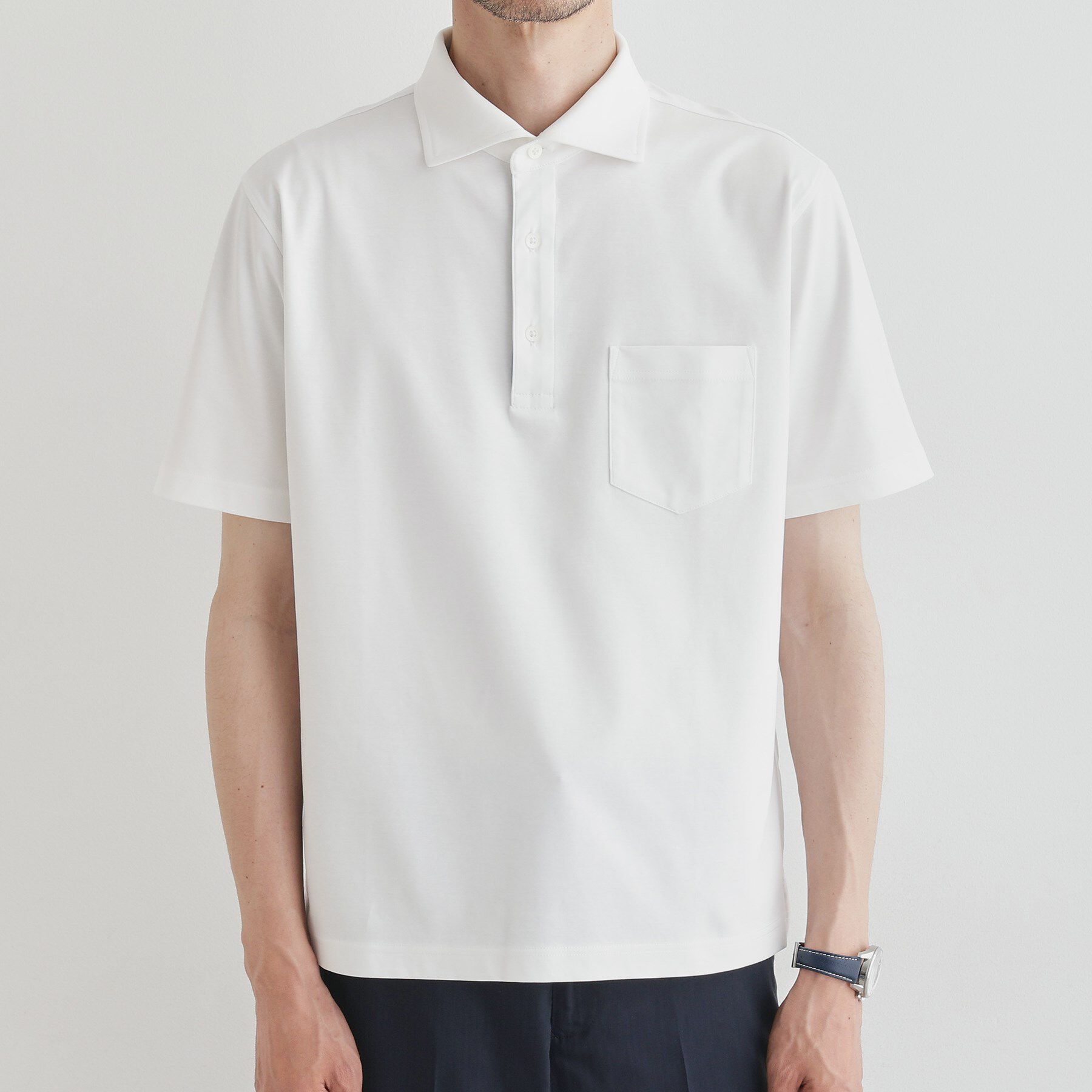 TAKEO KIKUCHI「【LIMITED】アイスクリアコットンポンチポロシャツ」|ポロシャツ|