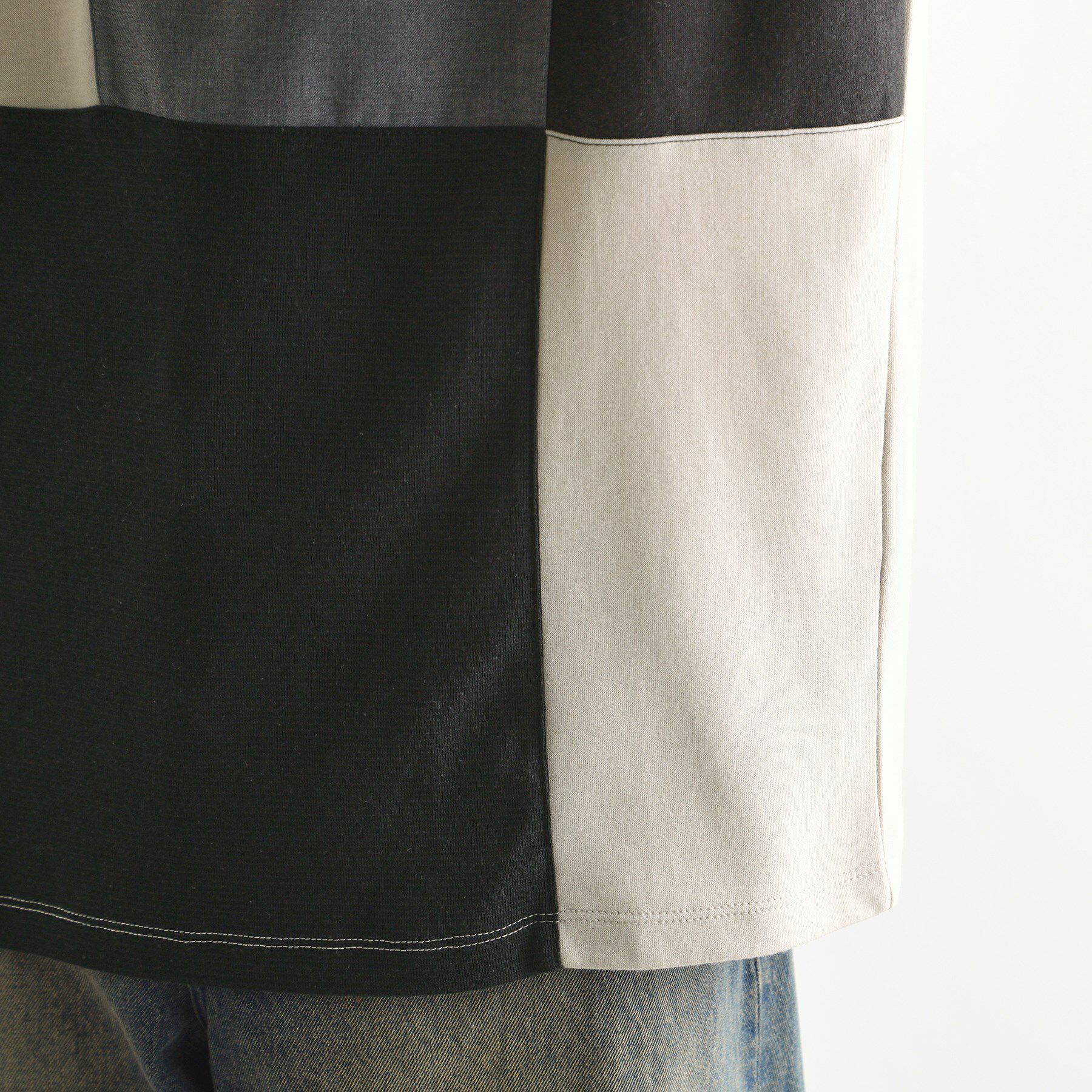 tk.TAKEO KIKUCHI「5分袖キリカエポンチフーディ」|パーカー|