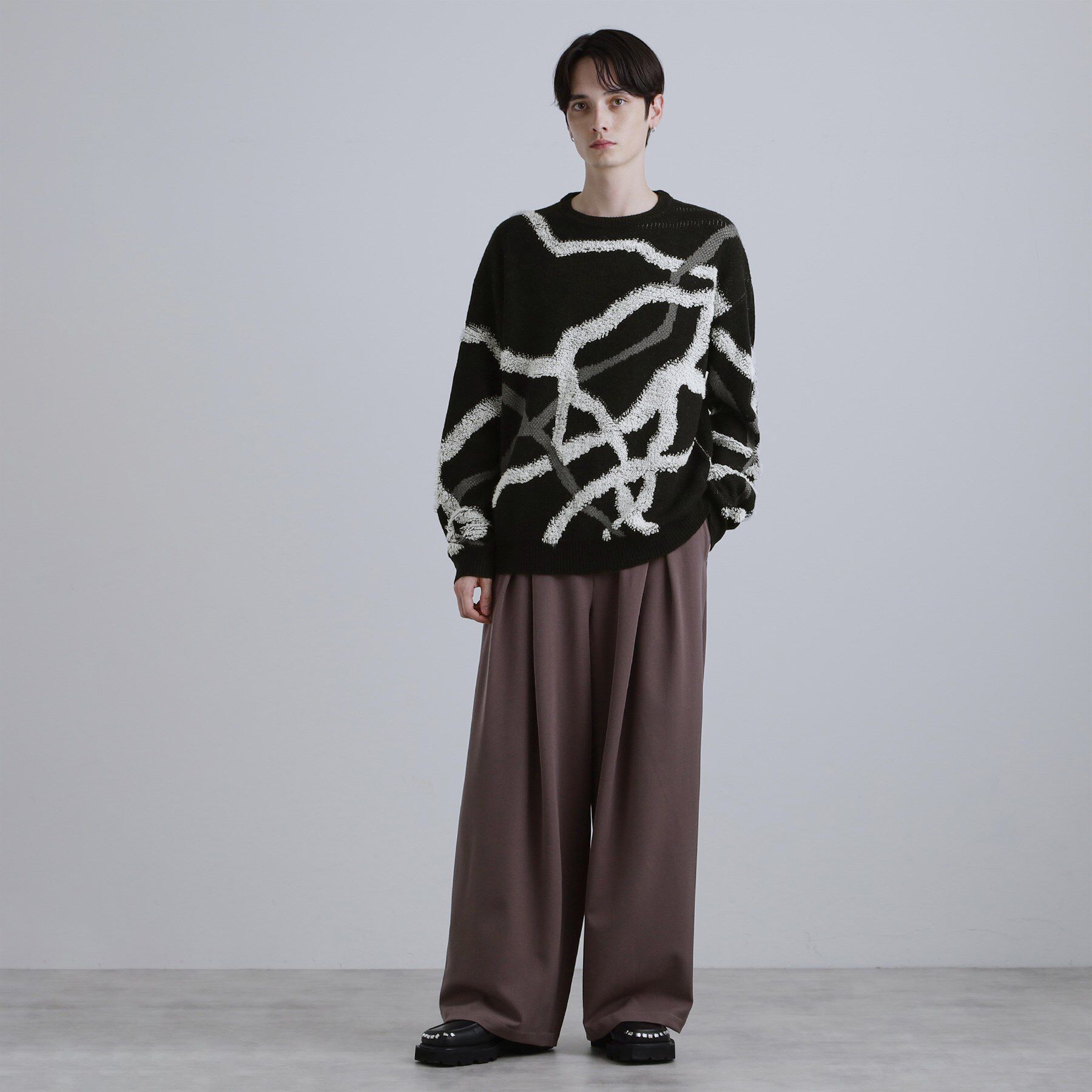 tk.TAKEO KIKUCHI「サガララインアートニットプルオーバー」|ニット・セーター|