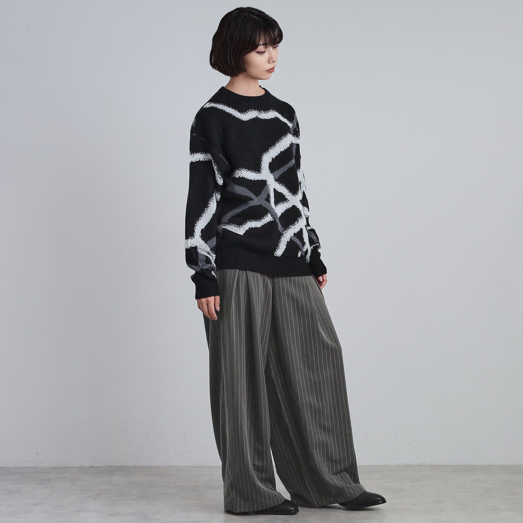 tk.TAKEO KIKUCHI「サガララインアートニットプルオーバー」|ニット・セーター|