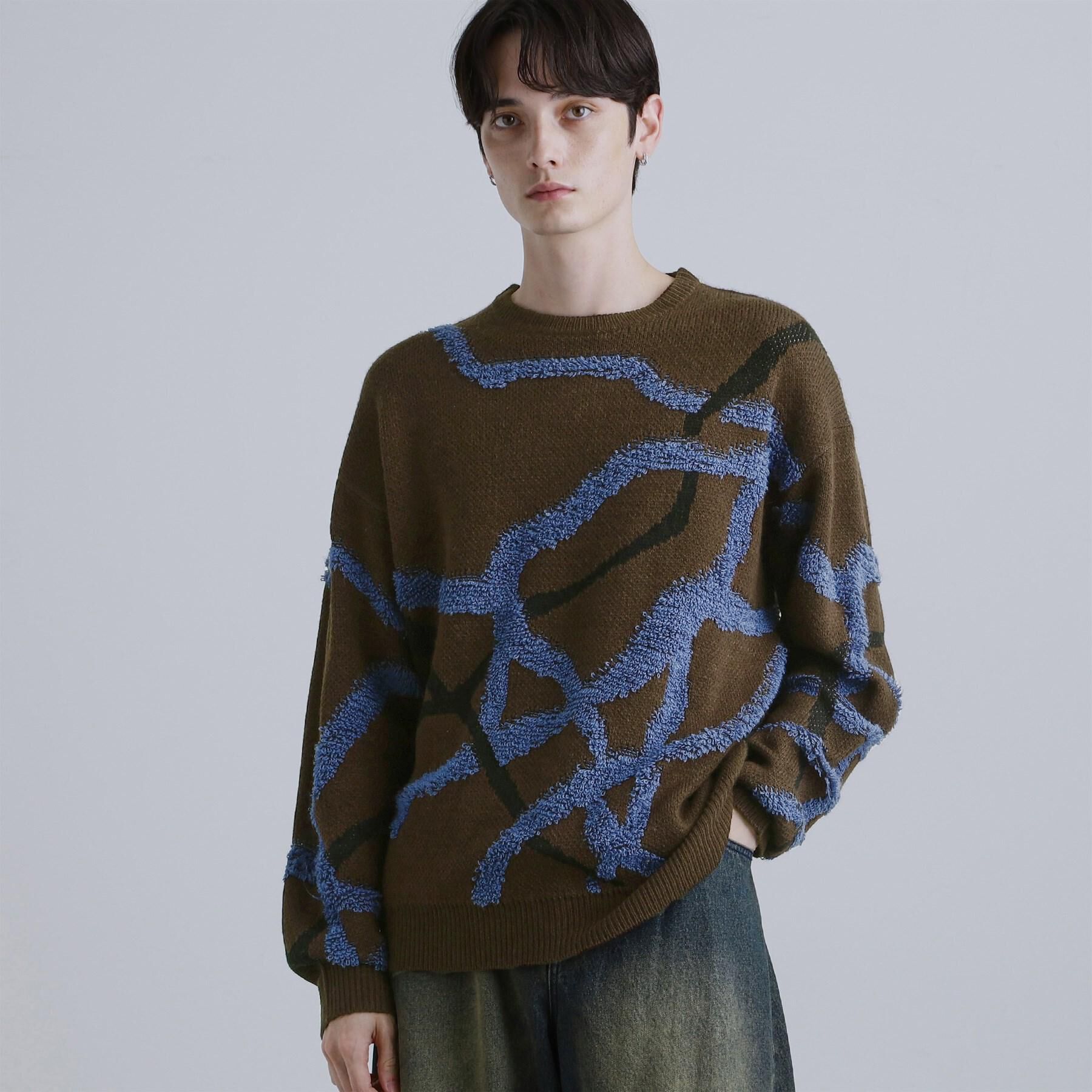 tk.TAKEO KIKUCHI「サガララインアートニットプルオーバー」|ニット・セーター|