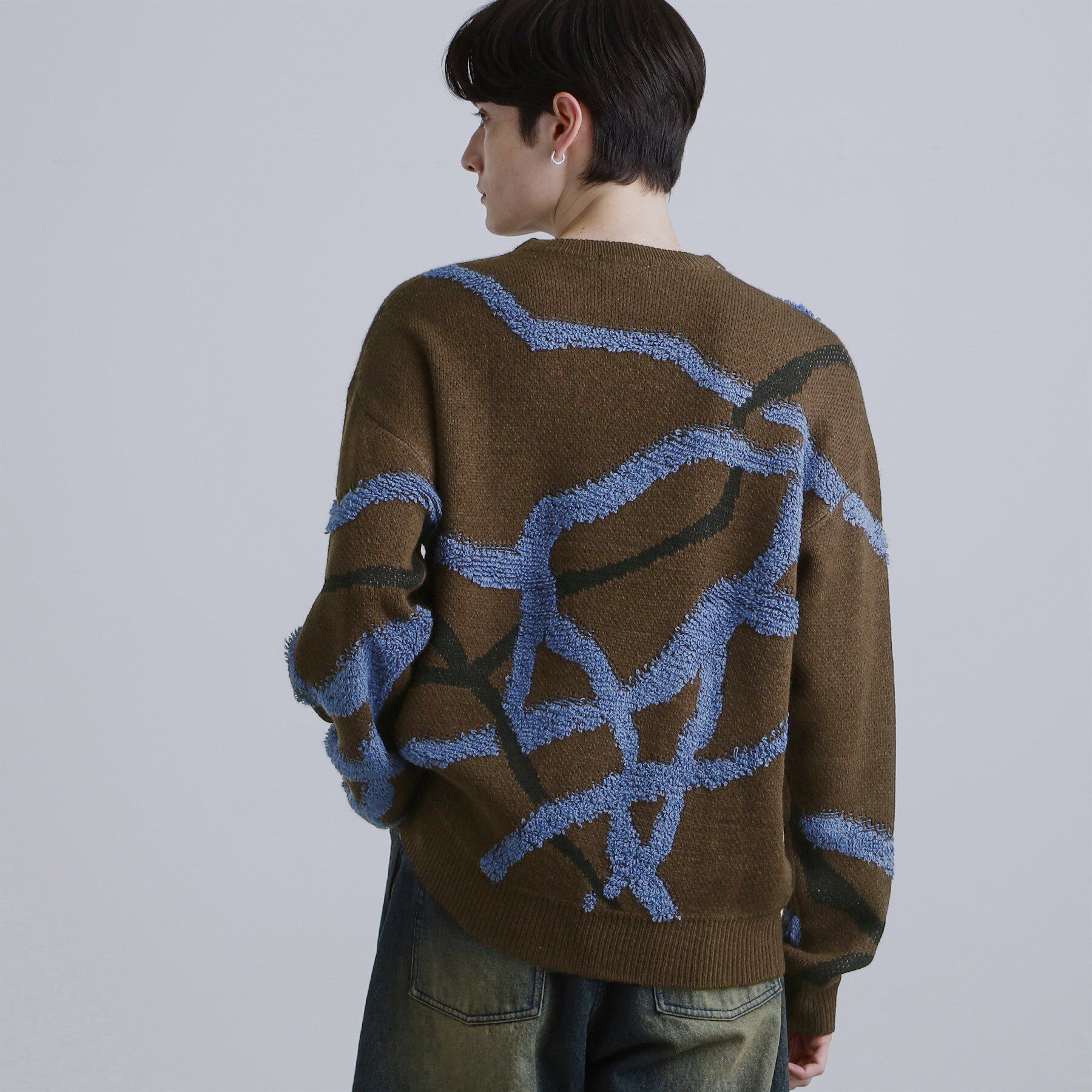 tk.TAKEO KIKUCHI「サガララインアートニットプルオーバー」|ニット・セーター|