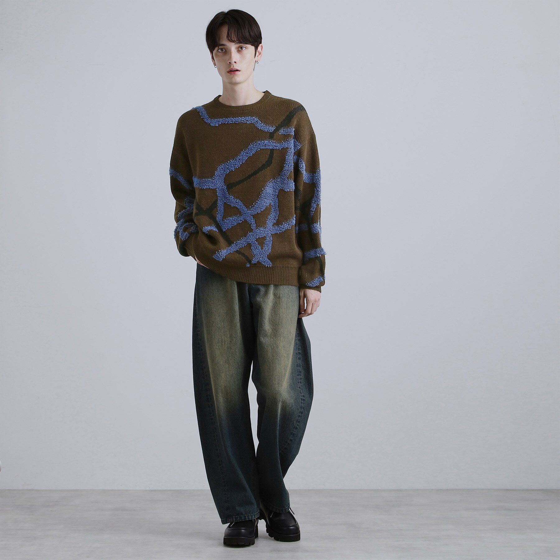 tk.TAKEO KIKUCHI「サガララインアートニットプルオーバー」|ニット・セーター|