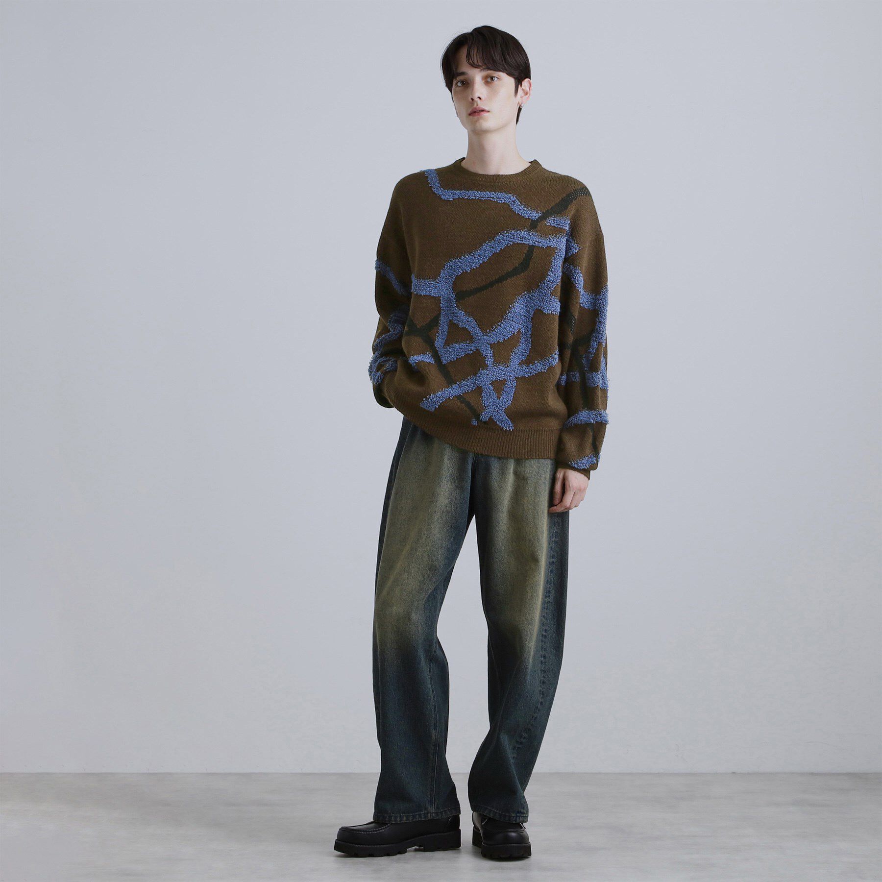 tk.TAKEO KIKUCHI「サガララインアートニットプルオーバー」|ニット・セーター|