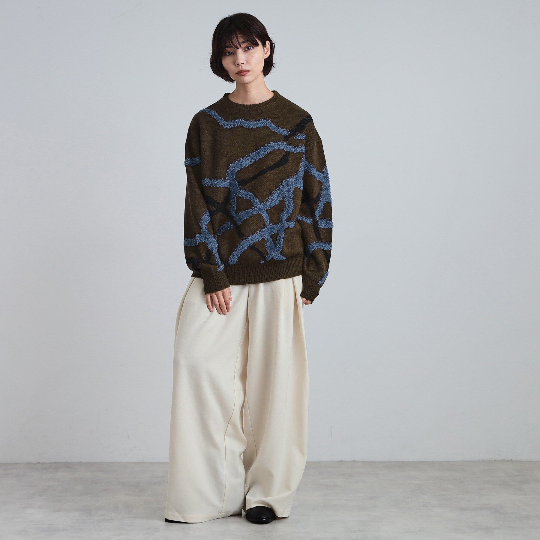 tk.TAKEO KIKUCHI「サガララインアートニットプルオーバー」|ニット・セーター|